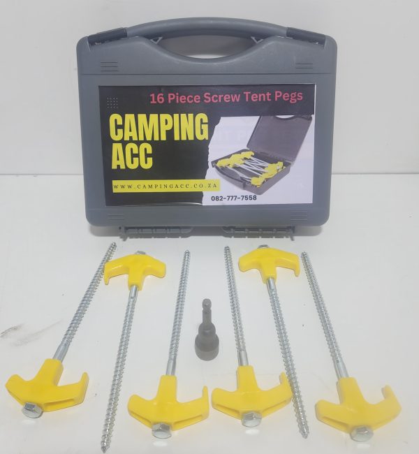 16 Piece Tent Screw pegs